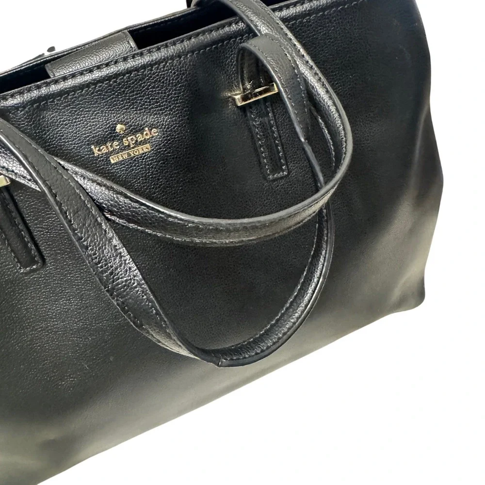 Kate Spade Wellesley Elena Shoulder Satchel Bag Women Black Leather
